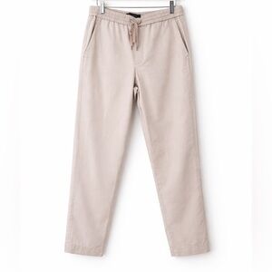 AllSaints Men’s Size 31 Linen Blend Drawstring Trousers – Beige Slim Fit